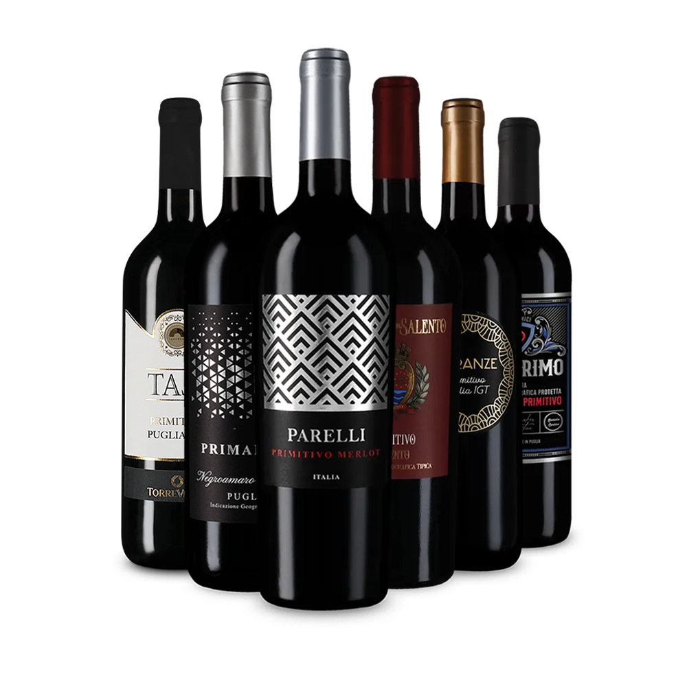 Vin roșu de top: Primitivo în pachet de degustare – Gold