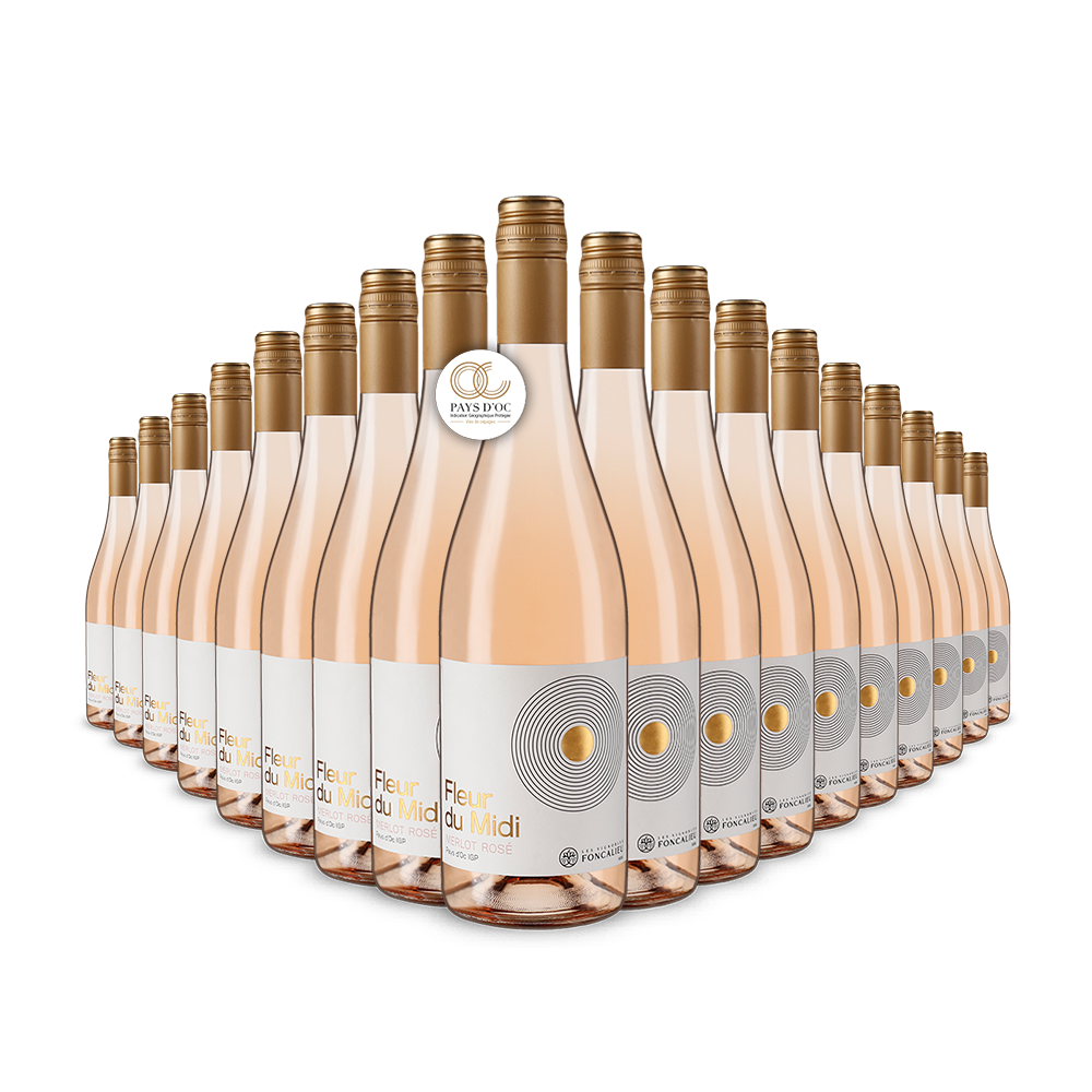 18 sticle Fleur du Midi Merlot Rosé 2024 – Gold