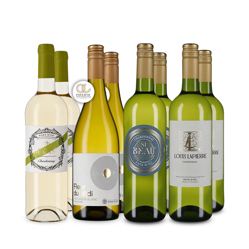 Chardonnay franțuzesc de top în pachet de 4x2 sticle – Gold