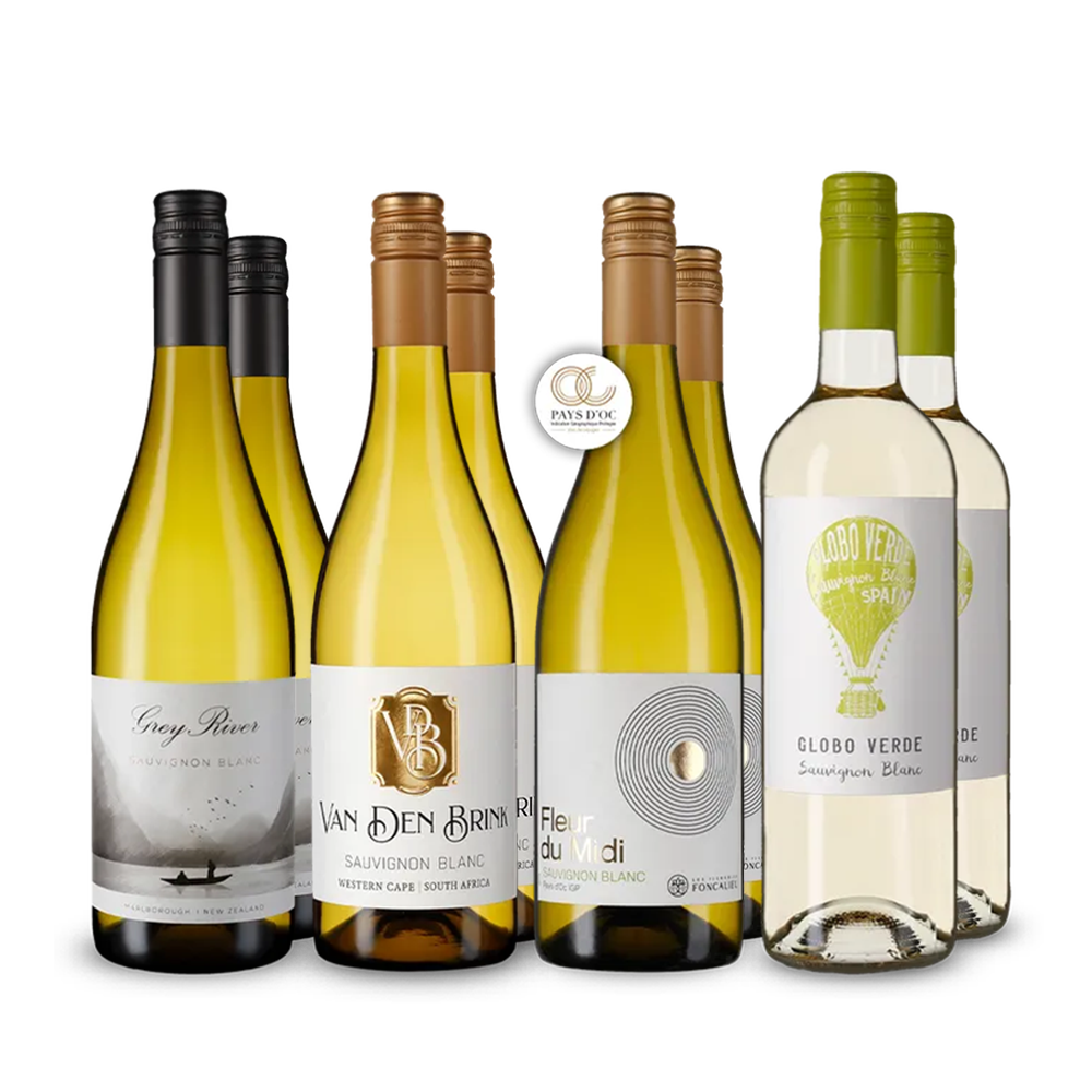 Sauvignon Blanc internațional de top în pachet de 4x2 sticle – Gold