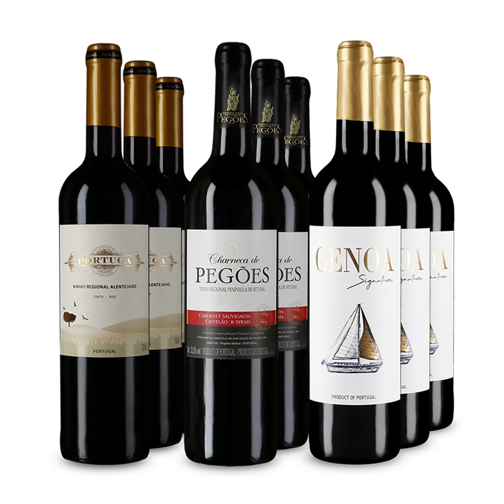 Vin roșu portughez de top în pachet de 3x3 sticle – Gold