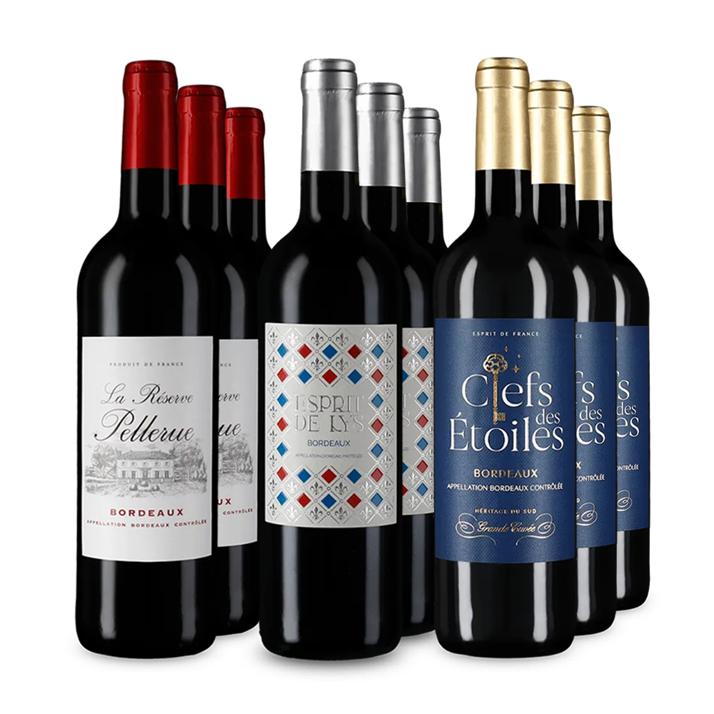Bordeaux premiat cu aur în pachet de 3x3 sticle – Gold