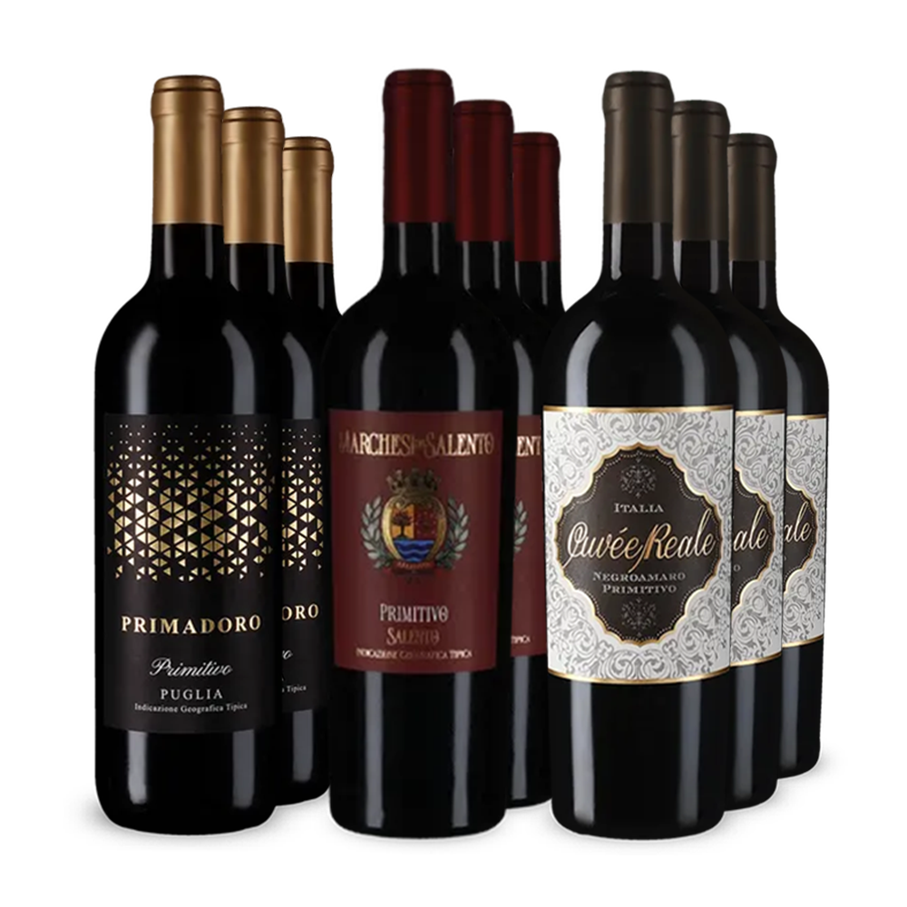 Primitivo premiat cu aur în pachet de 3x3 sticle – Gold