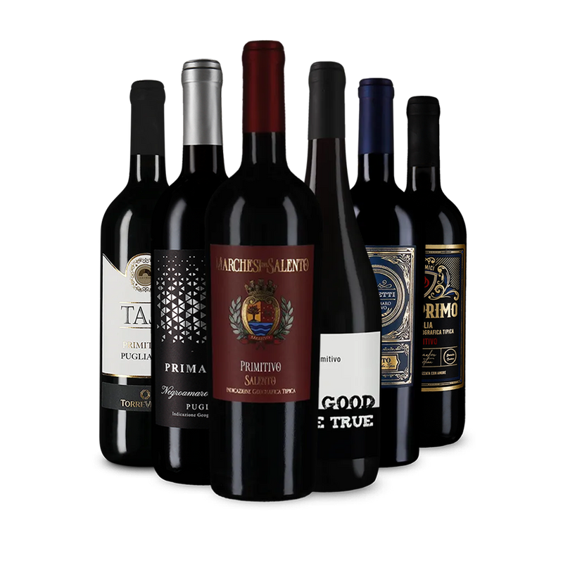 Vin roșu de top: Primitivo în pachet de degustare – Gold