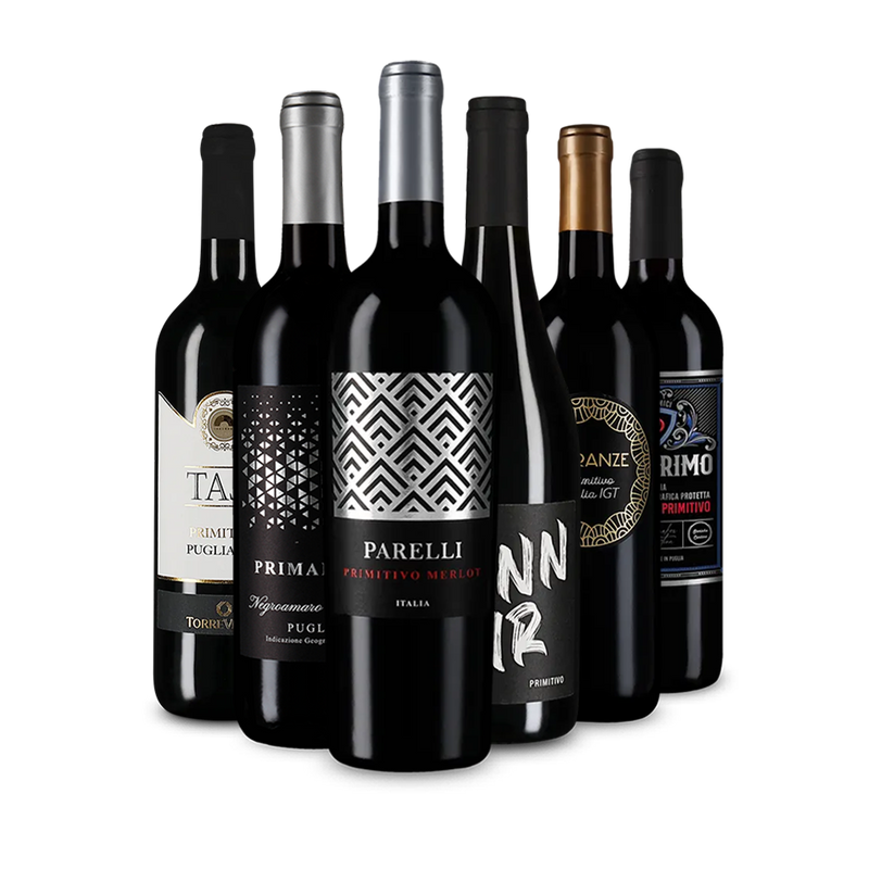 Vin roșu de top: Primitivo în pachet de degustare – Gold