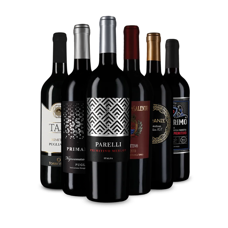 Vin roșu de top: Primitivo în pachet de degustare – Gold