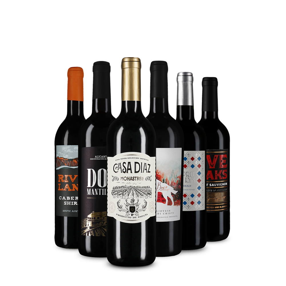 Vin roșu internațional: pachetul vinurilor medaliate cu aur