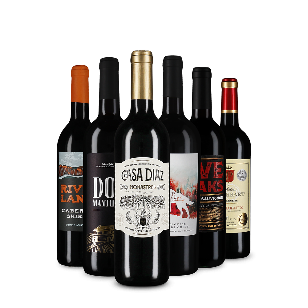 Vin roșu internațional: pachetul vinurilor medaliate cu aur