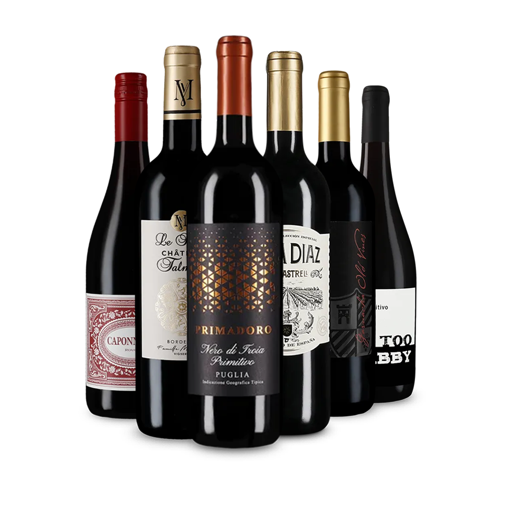 Vin roșu internațional: pachetul vinurilor medaliate cu aur – Gold