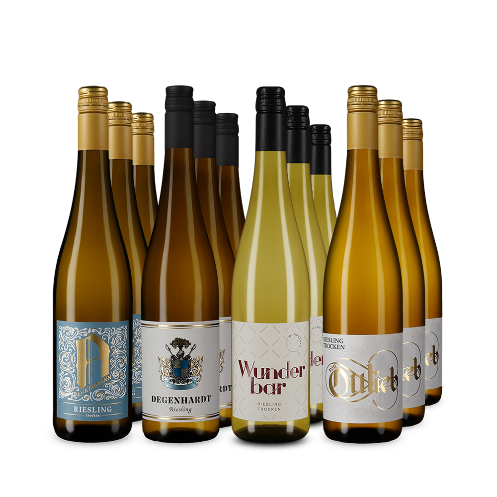 Riesling de top din Pfalz în pachet de 4x3 sticle – Gold