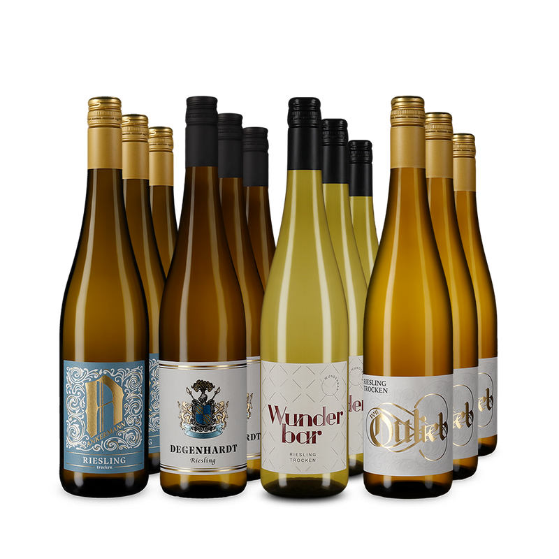 Riesling de top din Pfalz în pachet de 4x3 sticle – Gold