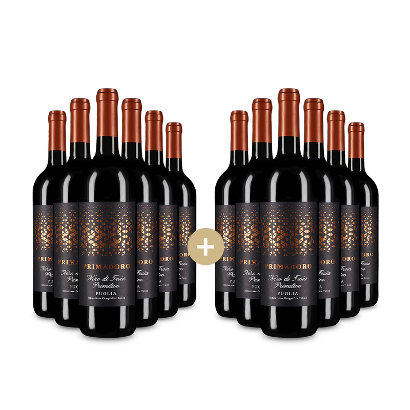 6+6 sticle Primadoro Nero di Troia Primitivo 2024 – Gold