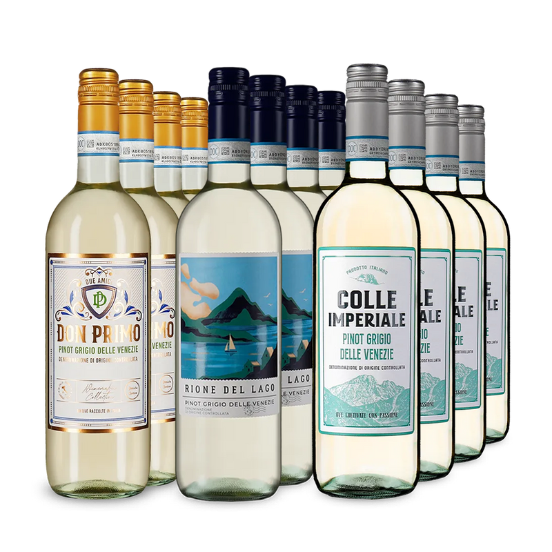 Pinot Grigio XXL: Vinuri premiate cu aur în pachet de 3x4 sticle – Gold