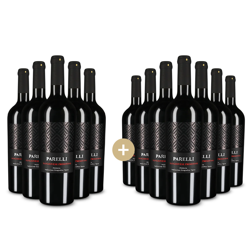 5+7 sticle Parelli Sangiovese Primitivo 2024 – Gold