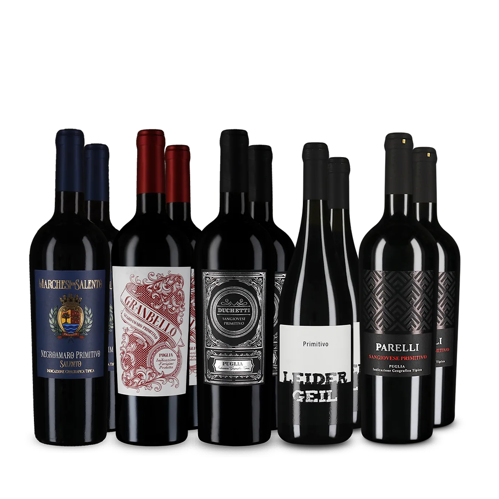 Primitivo premiat cu aur în pachet de 5x2 sticle – Gold