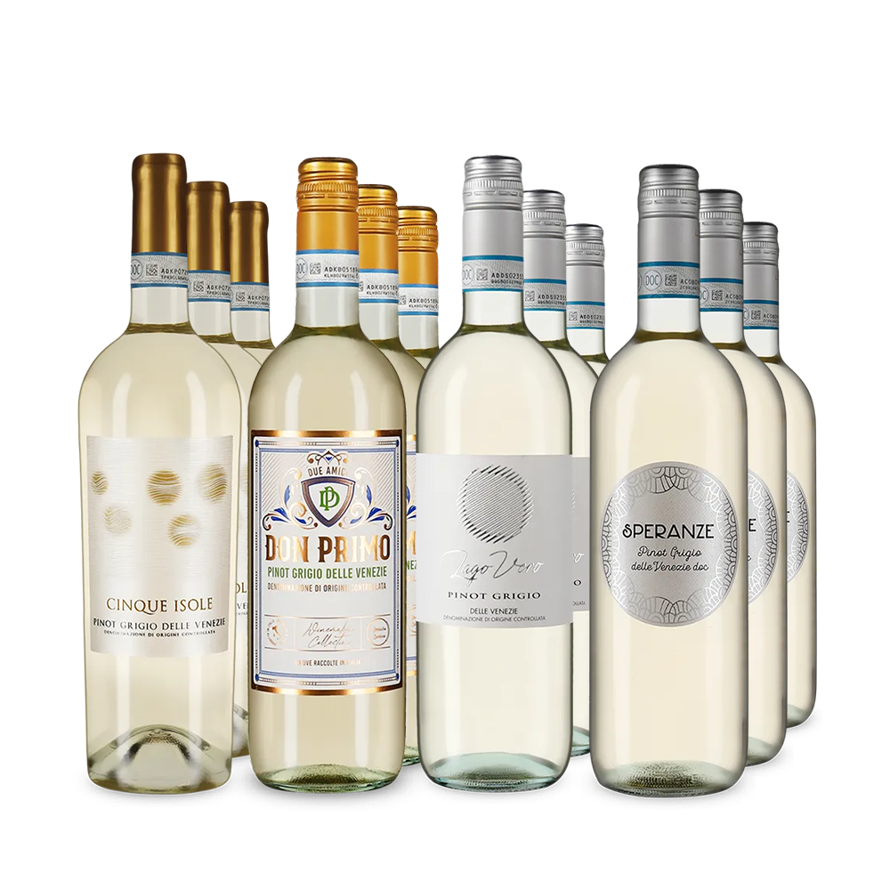 Pinot Grigio din Veneto premiat cu aur în pachet de 4x3 sticle – Gold