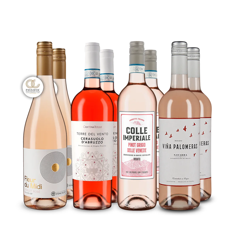 Rosé de top din sudul Europei în pachet de 4x2 sticle – Gold