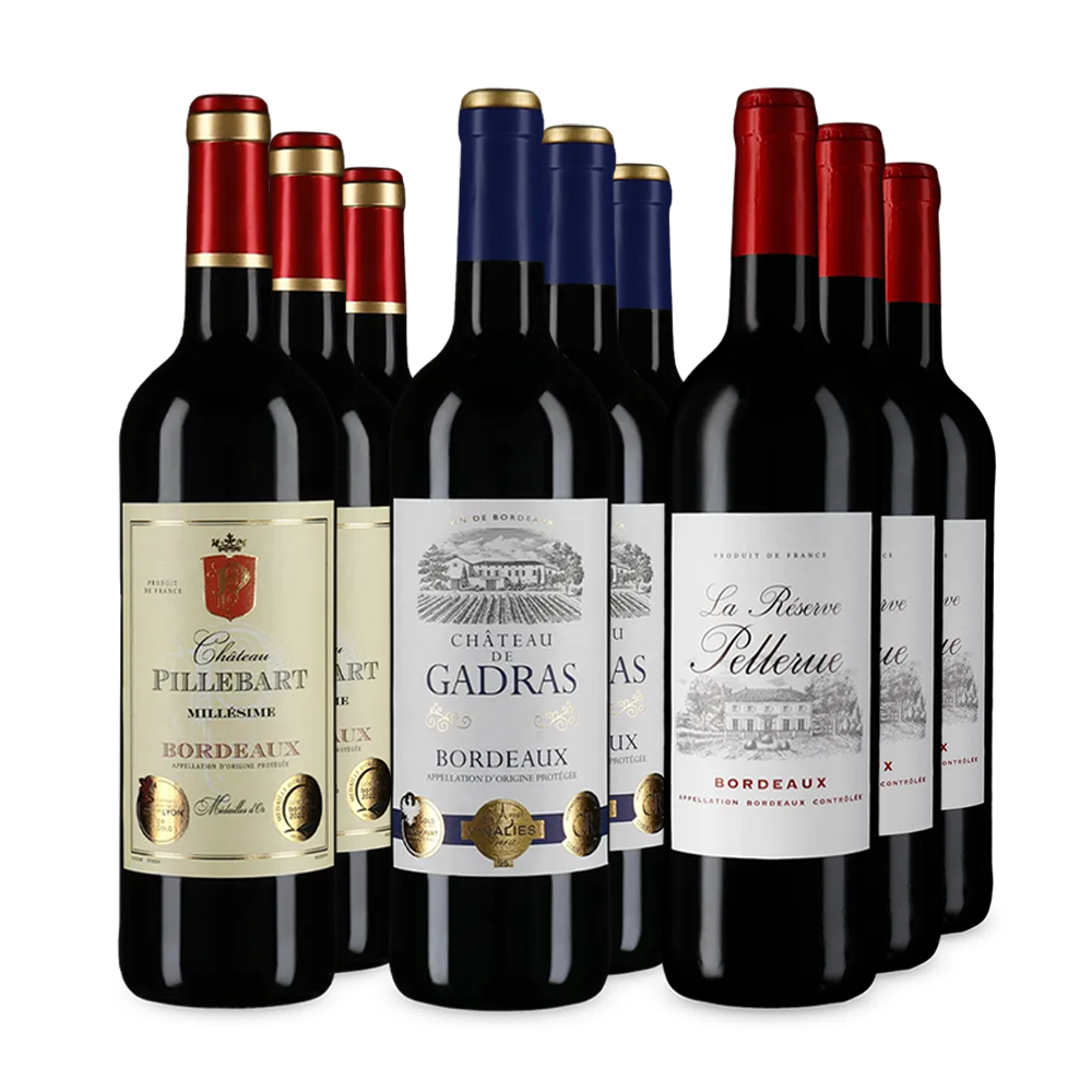 Bordeaux premiat cu aur în pachet de 3x3 sticle – Gold