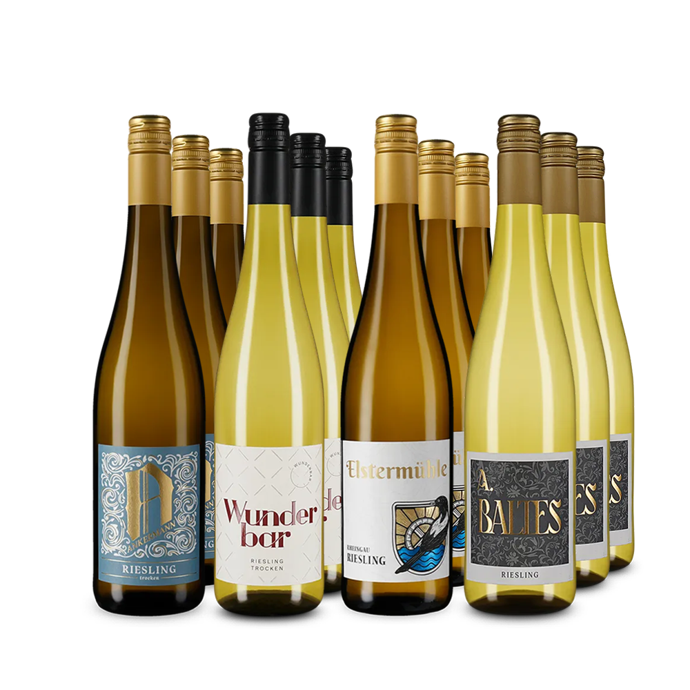 Riesling premiat cu aur în pachet de 4x3 sticle – Gold