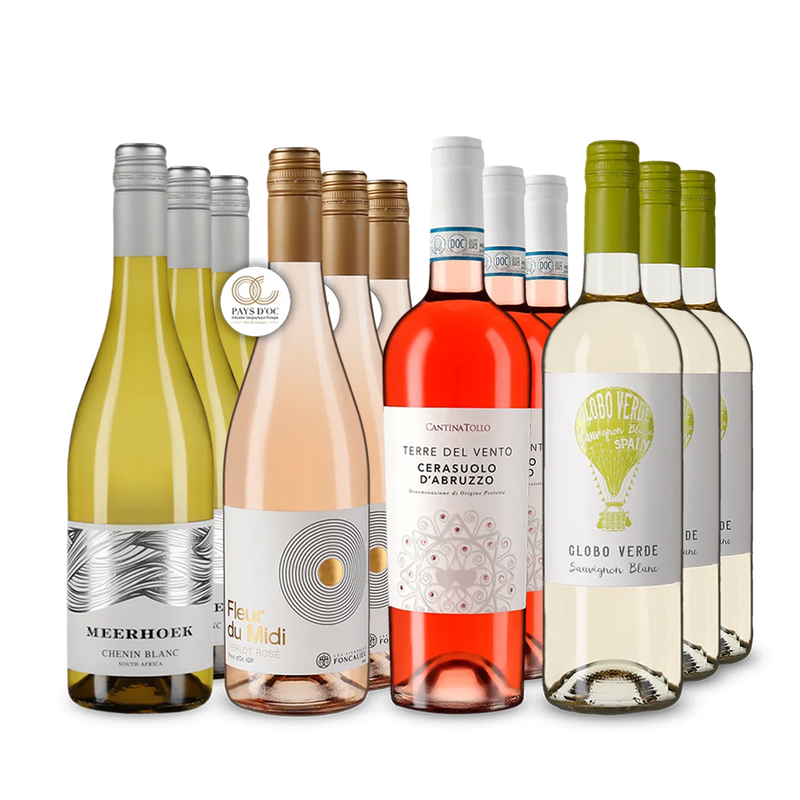 Vin alb & Rosé de top în pachet de 4x3 – Gold