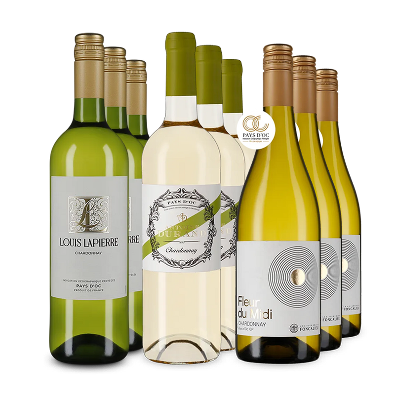 Chardonnay franțuzesc de top în pachet de 3x3 sticle – Gold