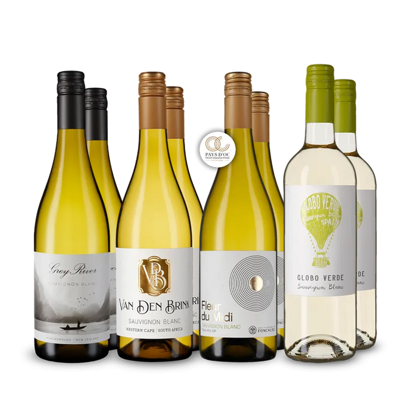 Sauvignon Blanc internațional de top în pachet de 4x2 sticle – Gold