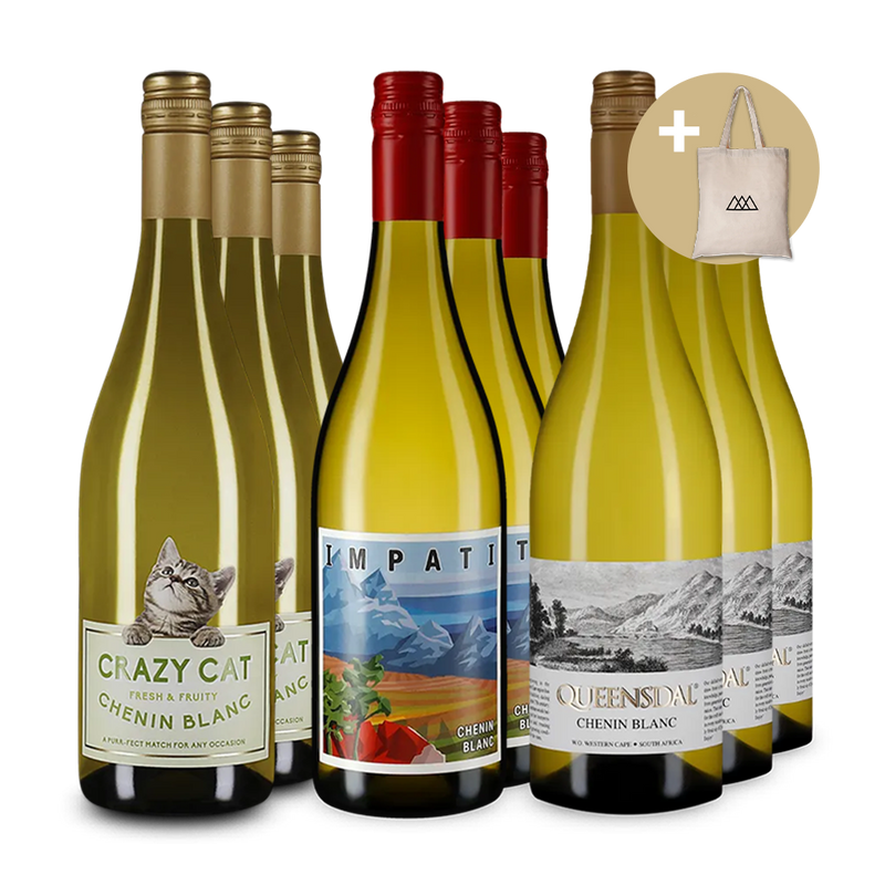 Chenin Blanc de top în pachet de 3x3 sticle + Plasă textilă – Gold