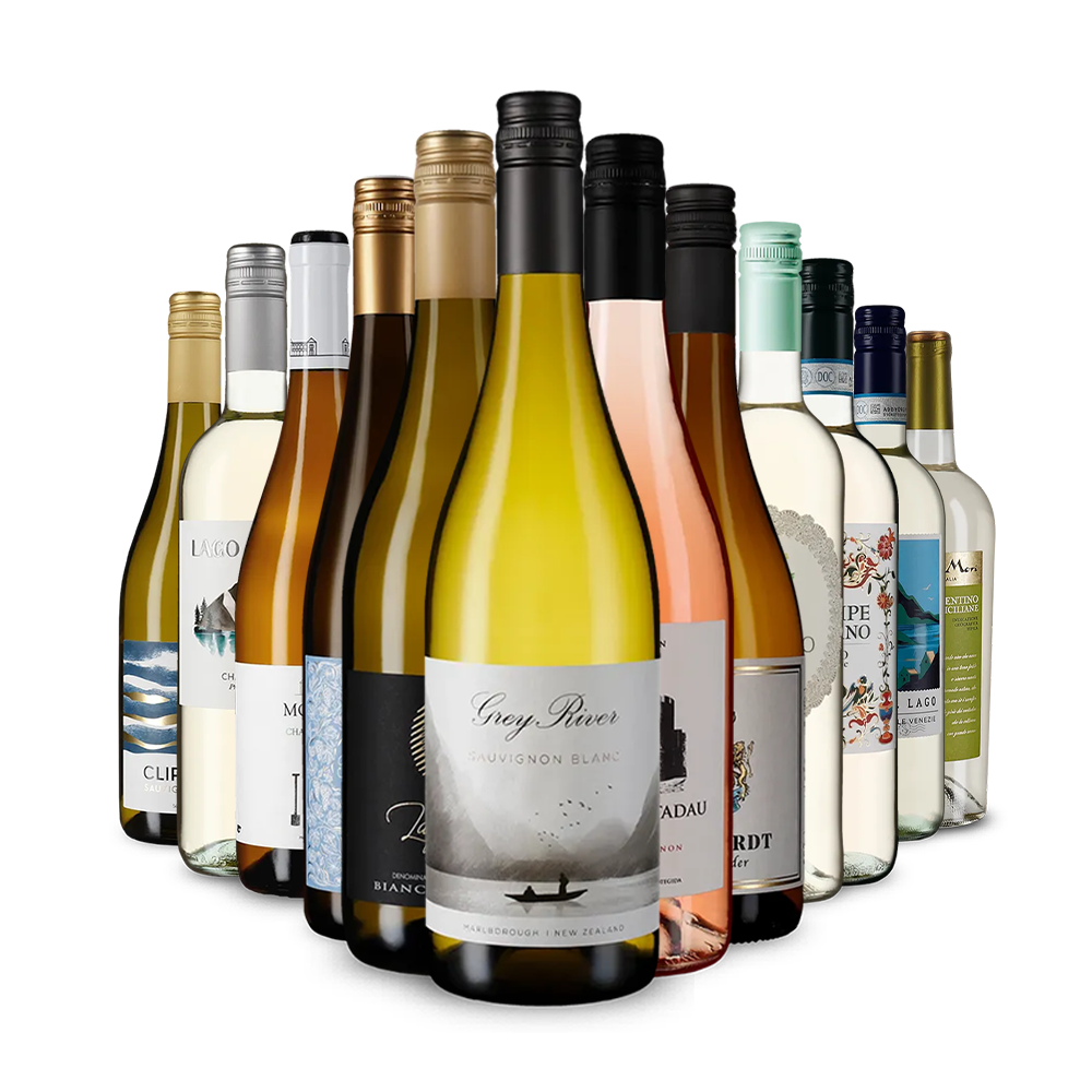 Vin alb internațional de top în pachet de 12 sticle – Gold