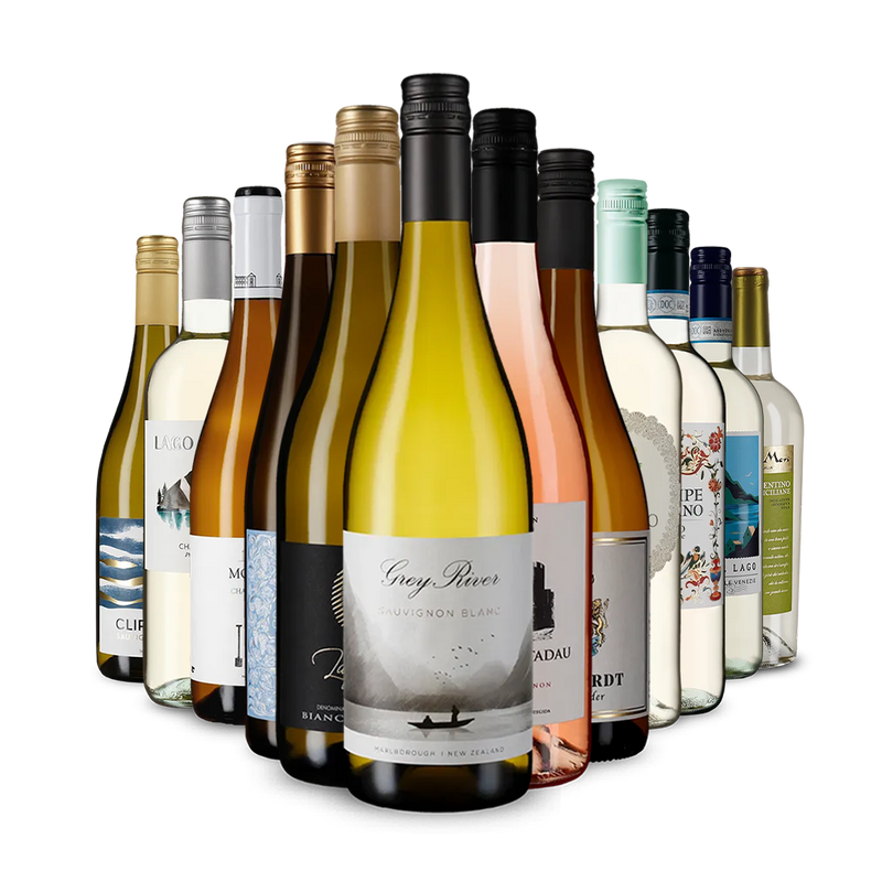 Vin alb internațional de top în pachet de 12 sticle – Gold
