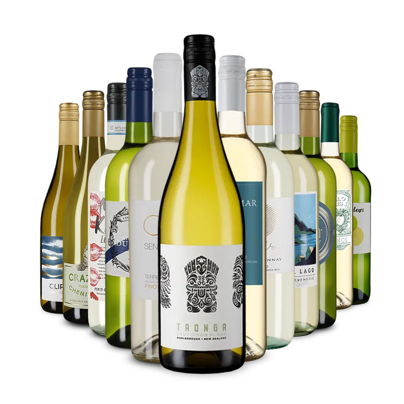 Vedetele de vin alb internațional în pachet de 12 sticle – Gold