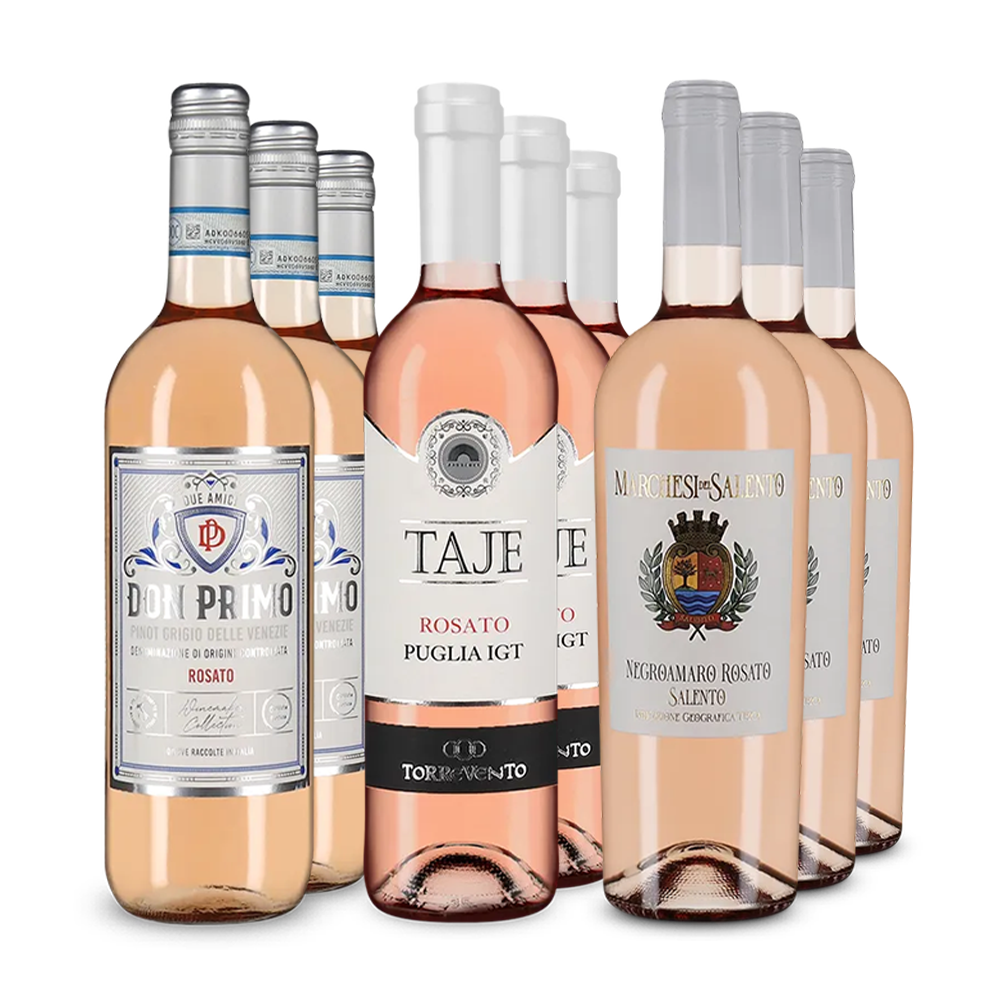 Rosé italian de top în pachet de 3x3 sticle – Gold