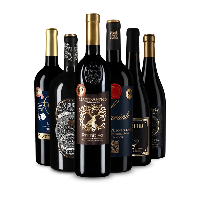 99 puncte Maroni: vin roșu italian în pachet de 6 sticle – Gold