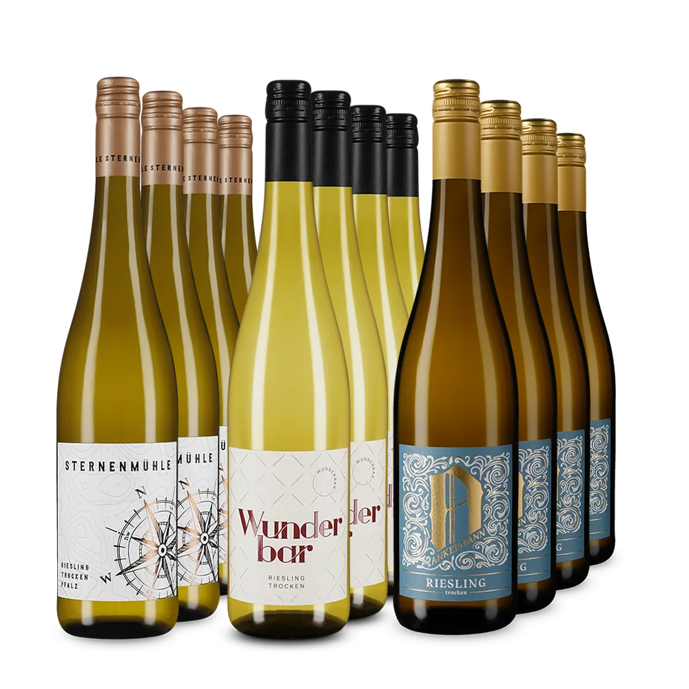 Riesling din Pfalz premiat cu aur în pachet de 3x4 sticle – Gold