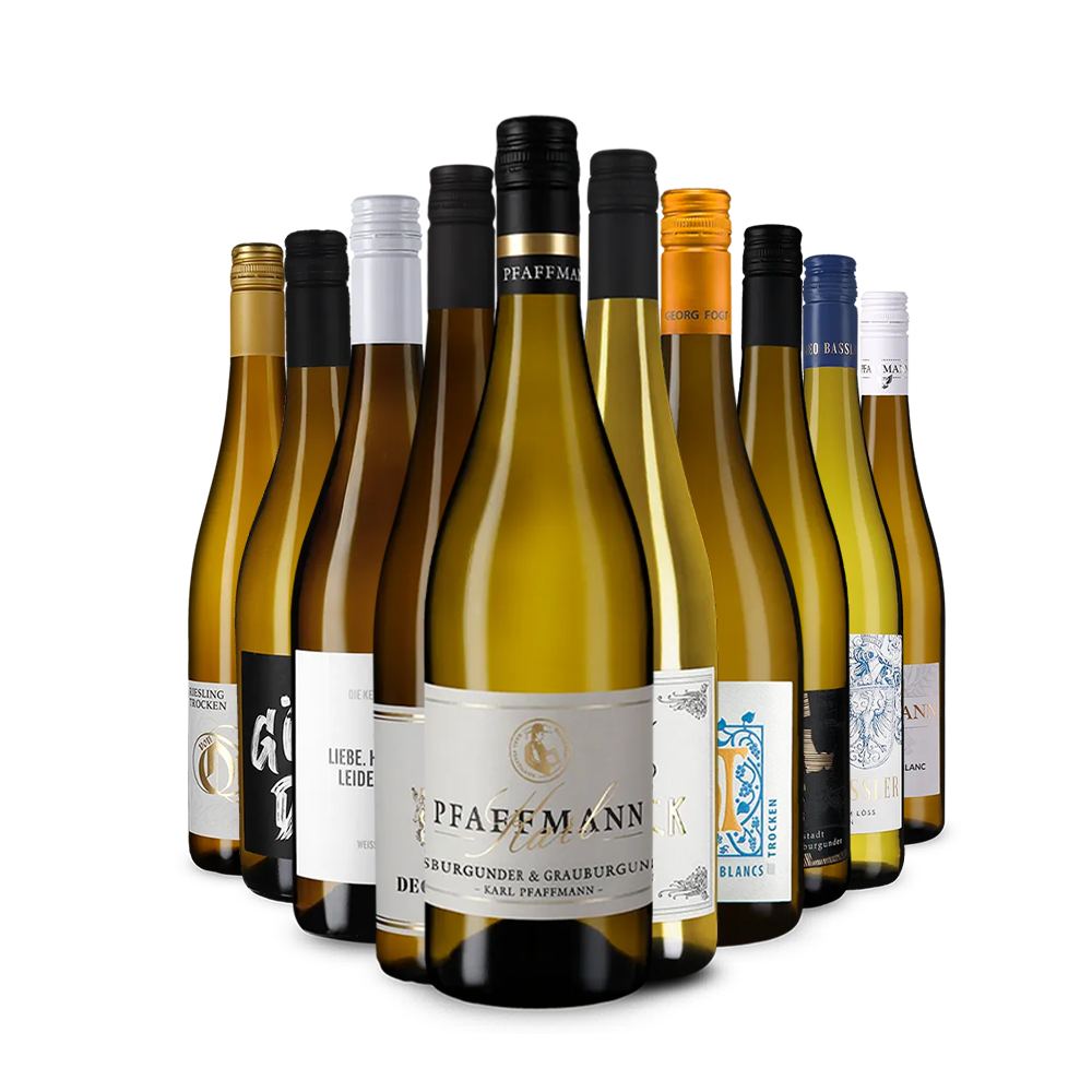 Varietate de vin alb german în pachet de 10 sticle – Gold