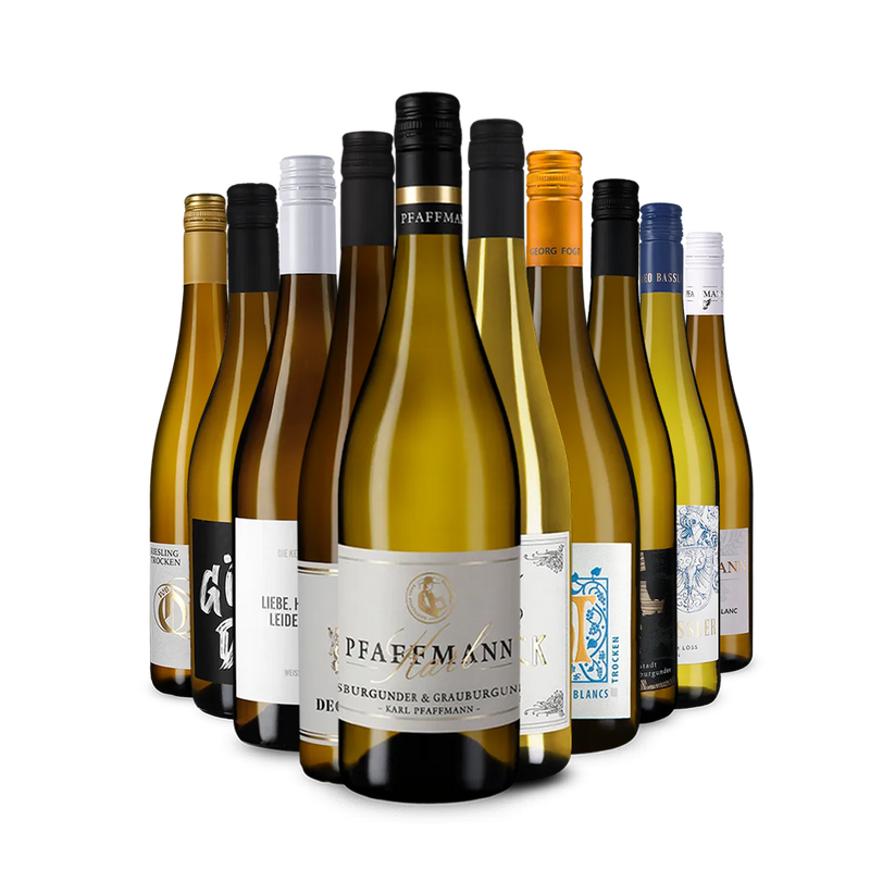 Varietate de vin alb german în pachet de 10 sticle – Gold