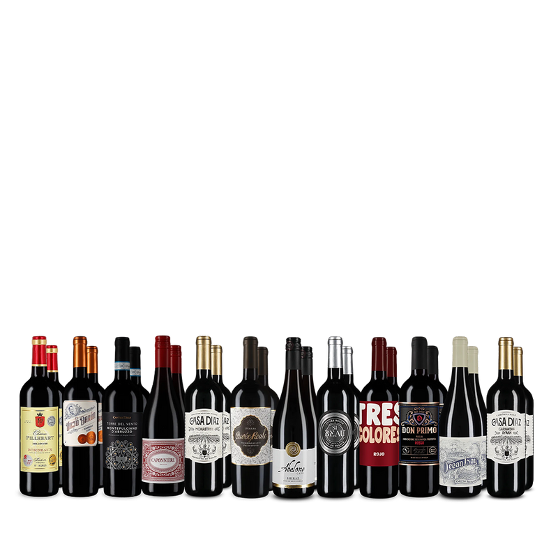 Vin roșu XXL: vedetele în pachet de 12x2 sticle – Gold