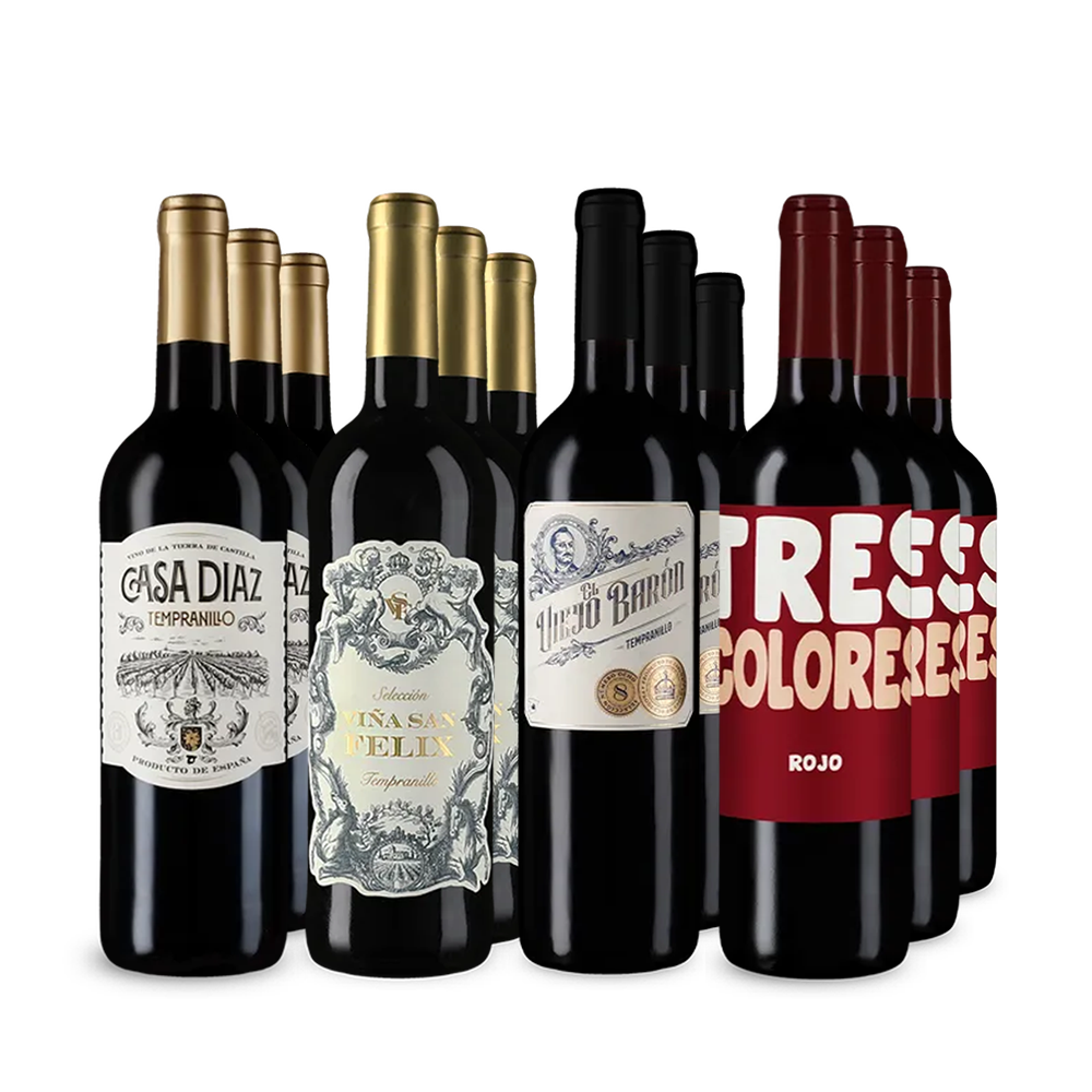 Tempranillo de top în pachet de 4x3 sticle – Gold