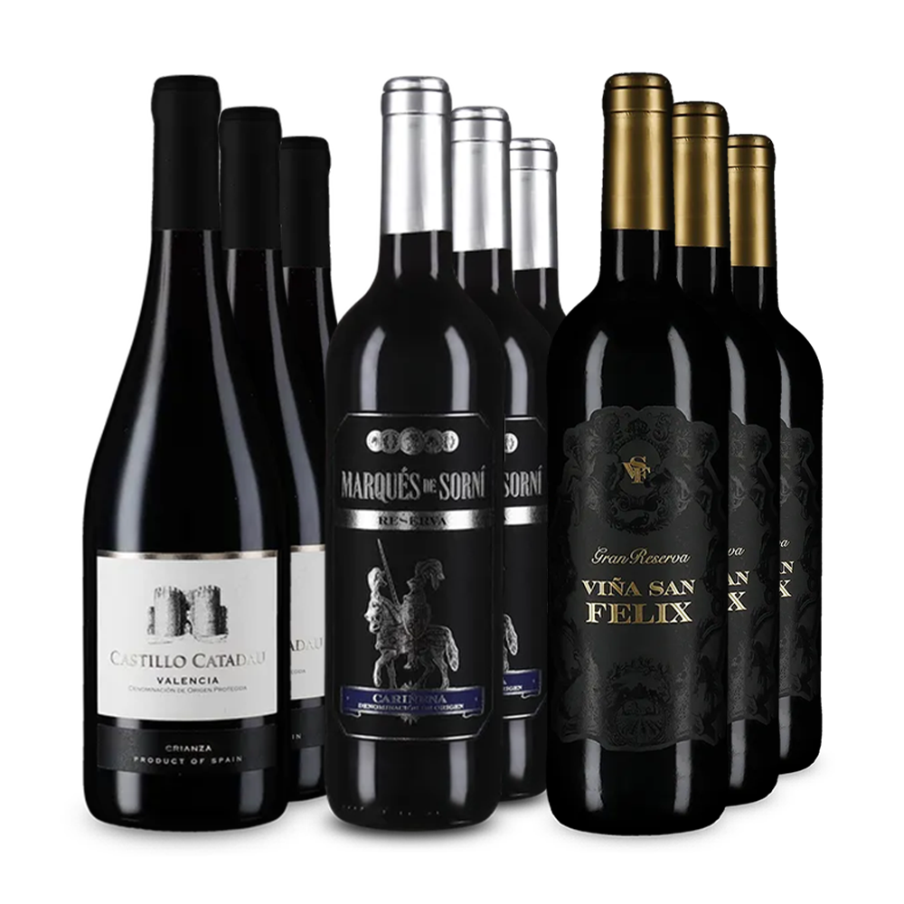 Vinuri spaniole în pachet de 3x3 sticle – Gold