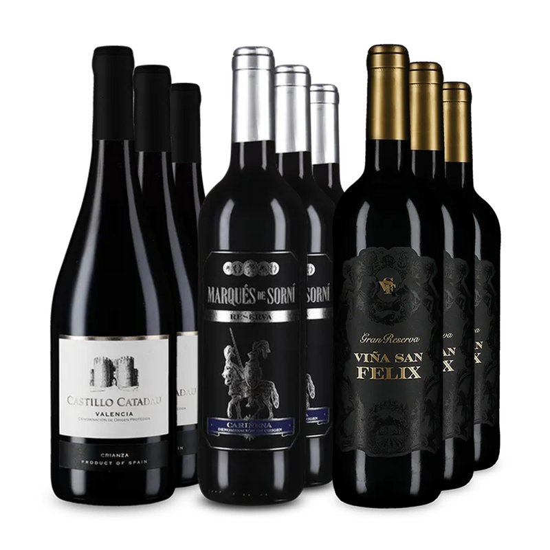Vinuri spaniole în pachet de 3x3 sticle – Gold