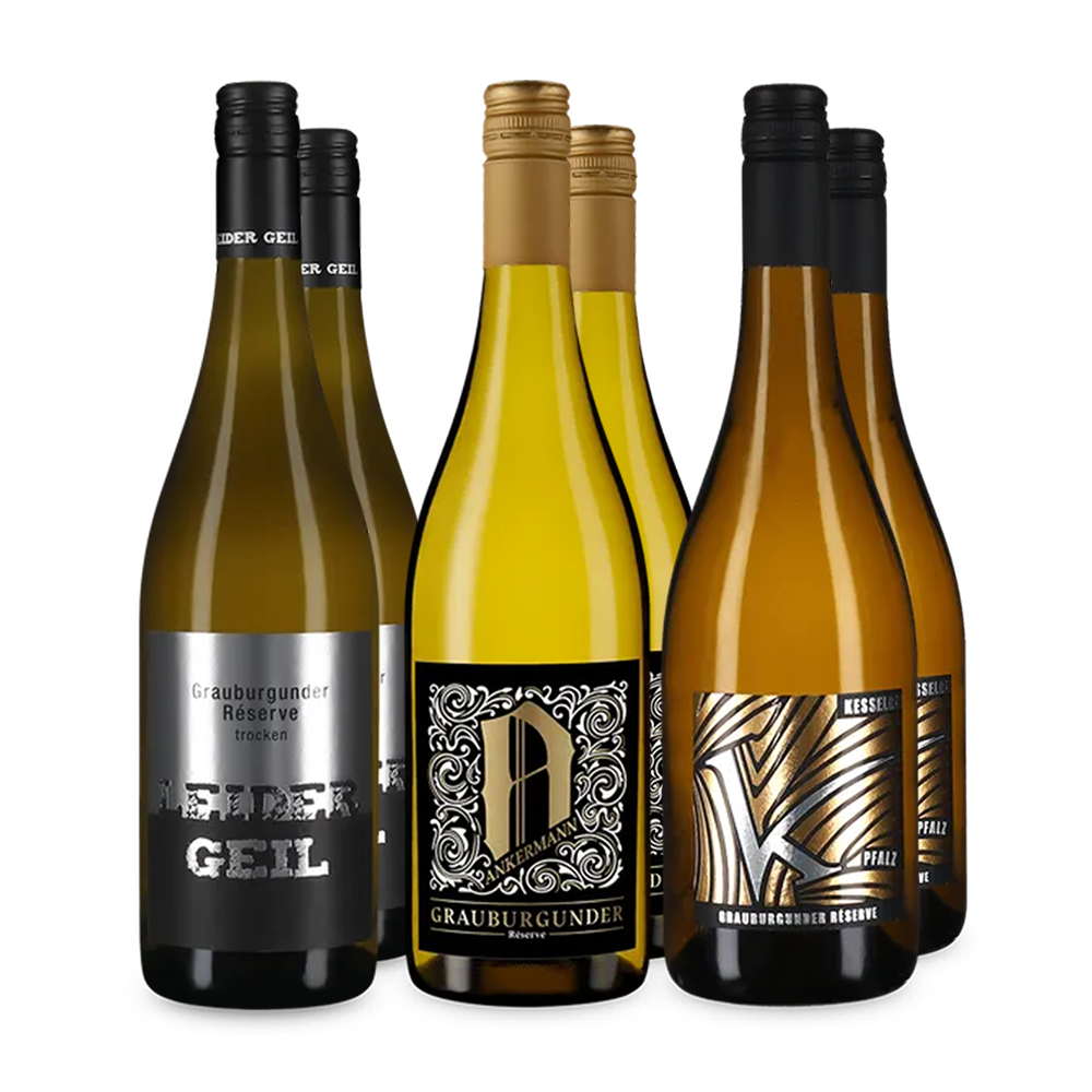 Grauburgunder Réserve: vedetele în pachet de 3x2 sticle – Gold