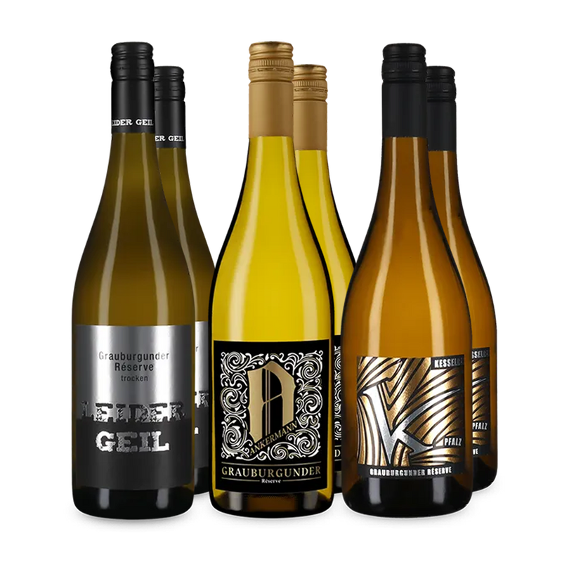 Grauburgunder Réserve: vedetele în pachet de 3x2 sticle – Gold