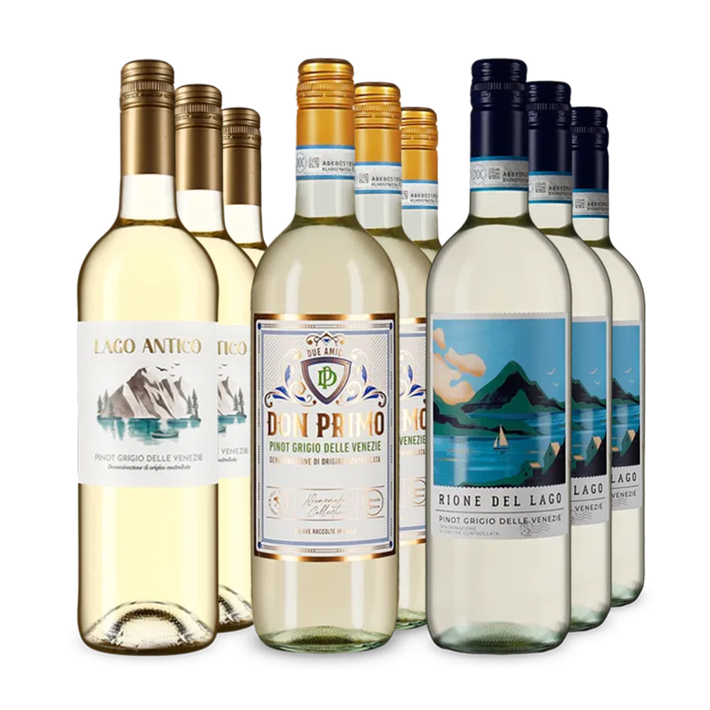 Pinot Grigio de top în pachet de 3x3 sticle – Gold
