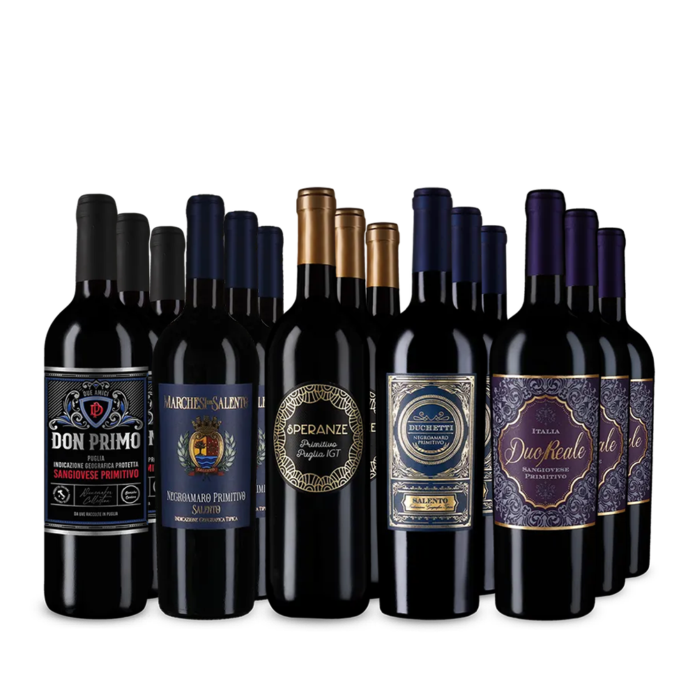 Primitivo de top premiat cu aur în pachet de 5x3 sticle – Gold