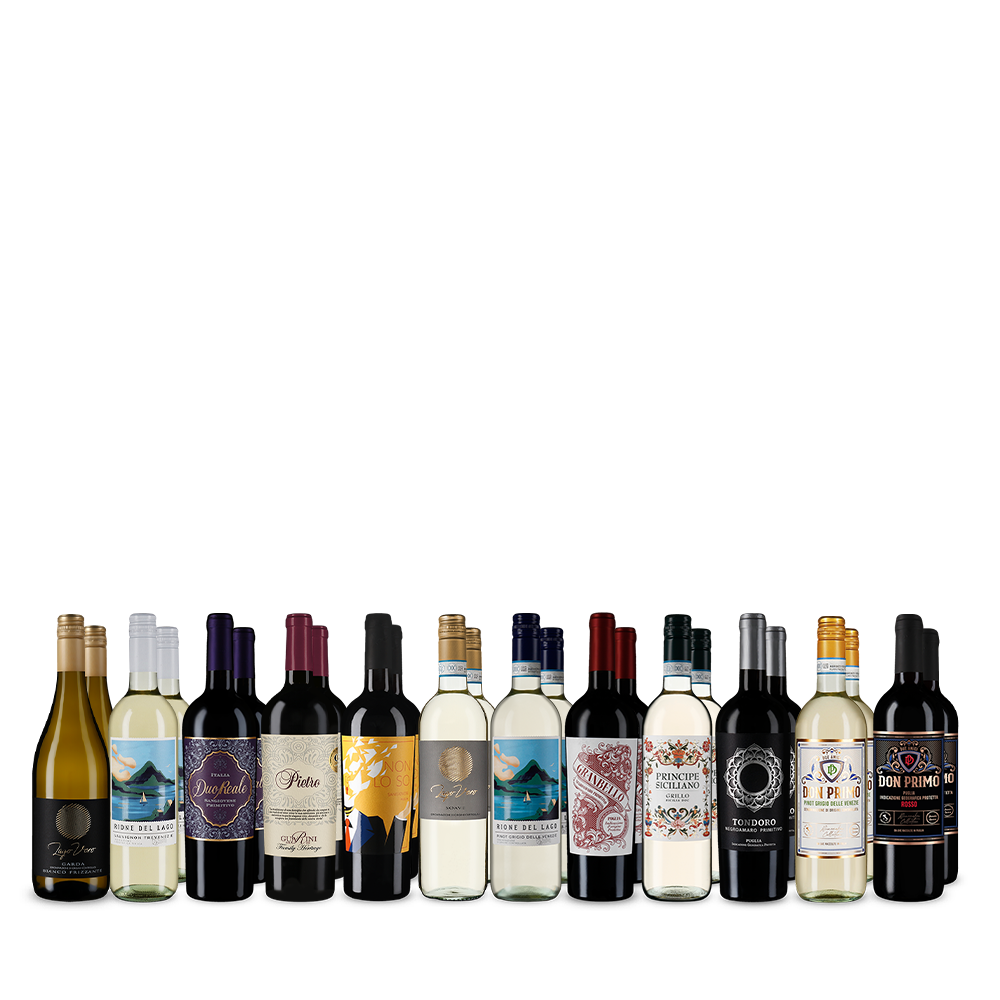 Vinuri italiene de top în pachet de 12x2 sticle – Gold