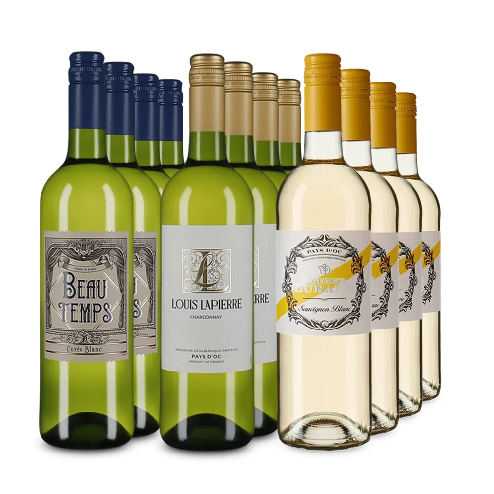 Vinuri albe franțuzești în pachet de 3x4 sticle – Gold