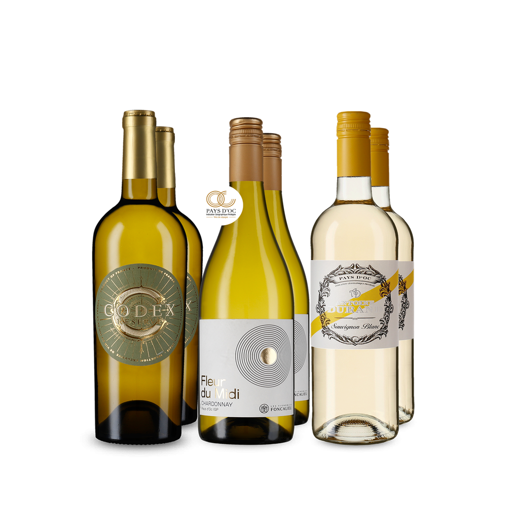 Vin alb francez de top în pachet de 3x2 sticle – Gold