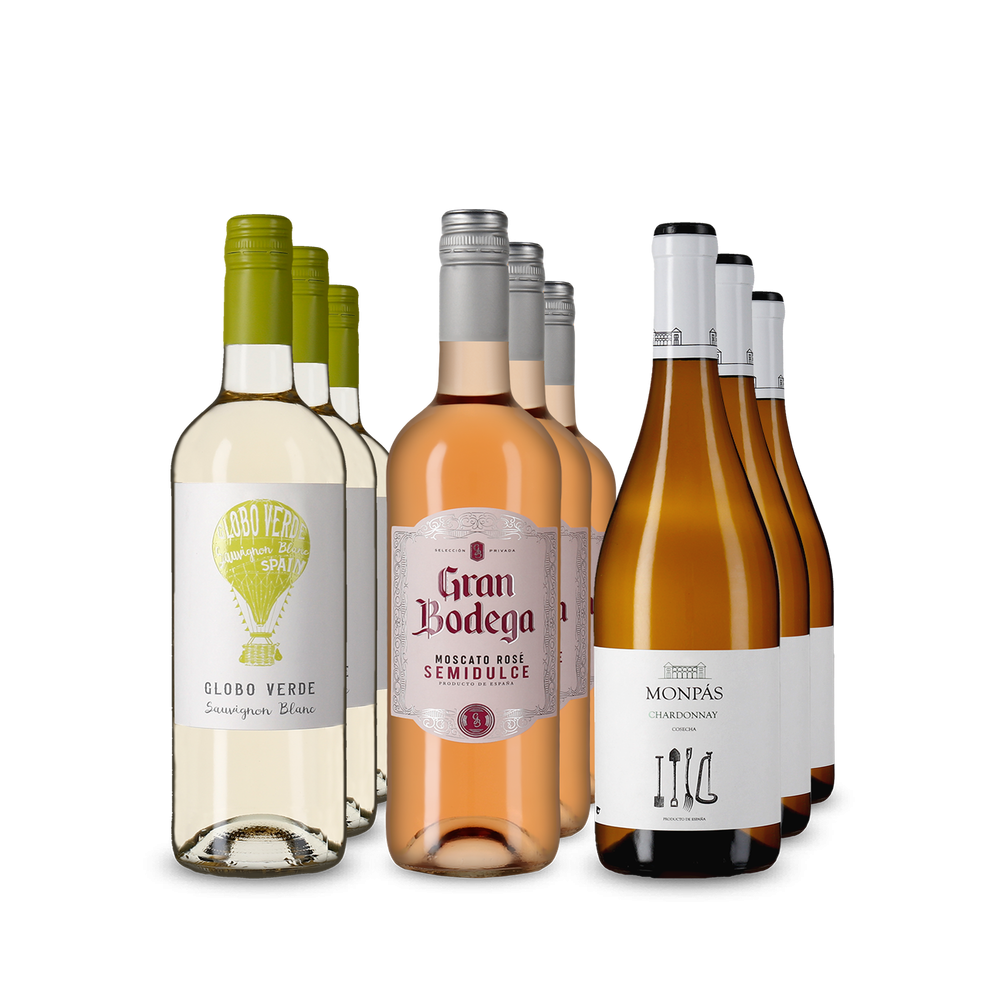 Vin alb & Rosé spaniol de top în pachet de 3x3 sticle – Gold