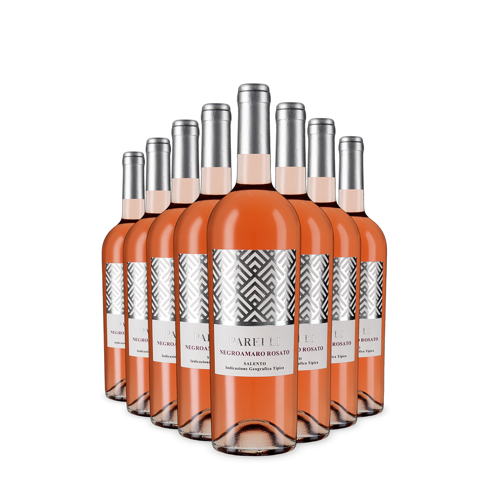 8 sticle Parelli Negroamaro Rosato 2025