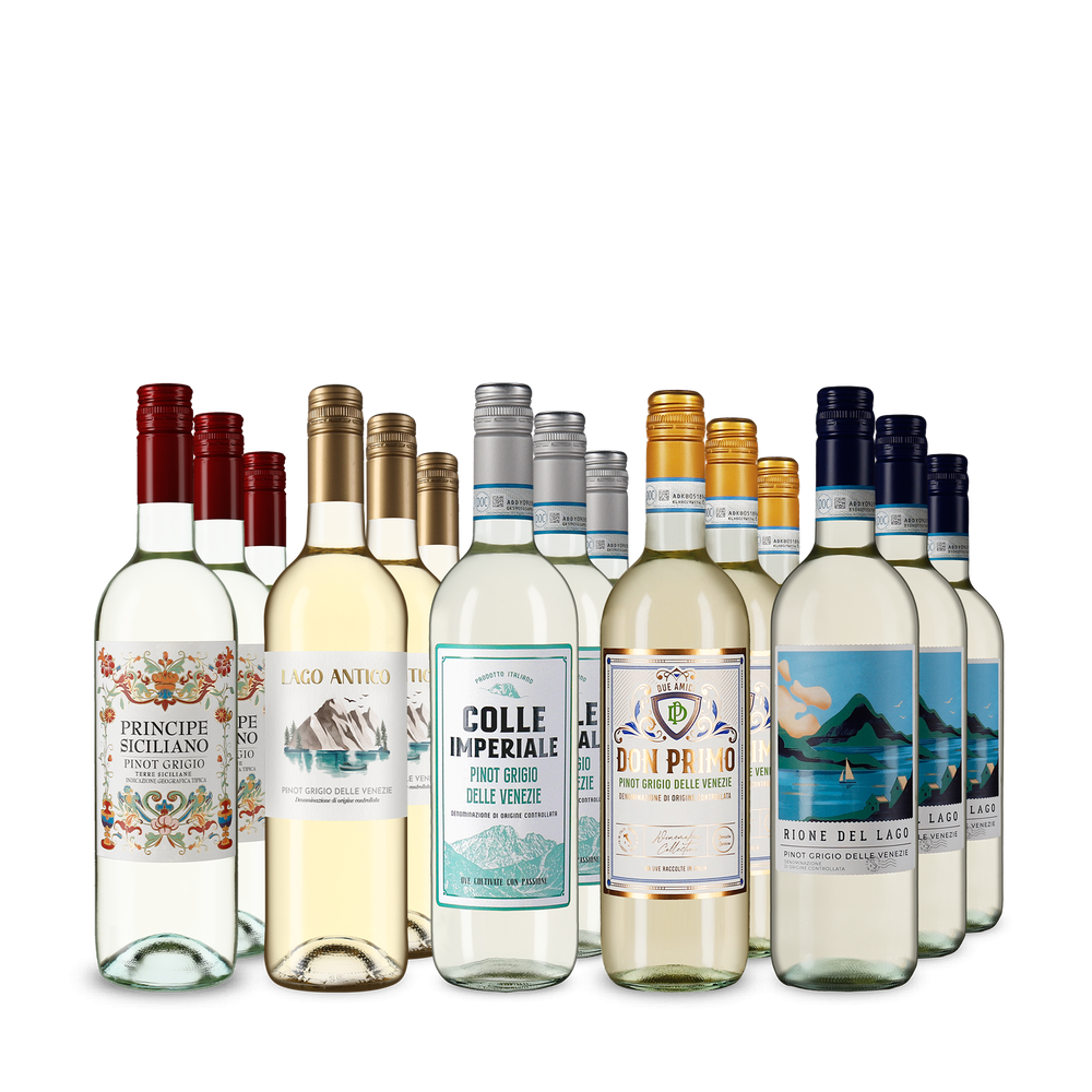 Selecție de Pinot Grigio în pachet XXL de 5x3 sticle