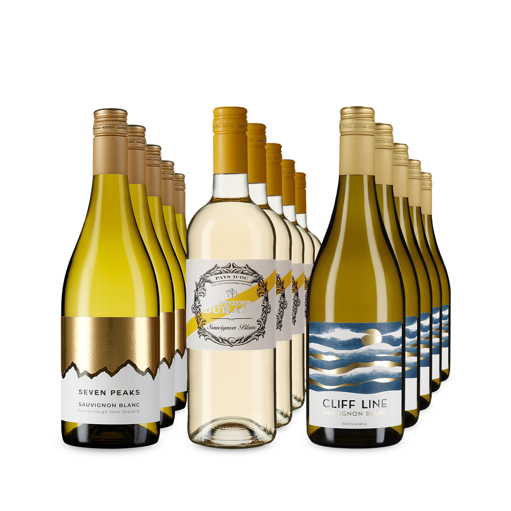 Sauvignon Blanc de top în pachet XXL de 3x5 sticle